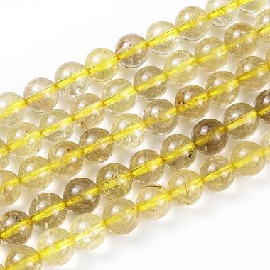 Natural Gold Rutilated Quartz Beads Strands(G-S150-17-8mm)-6