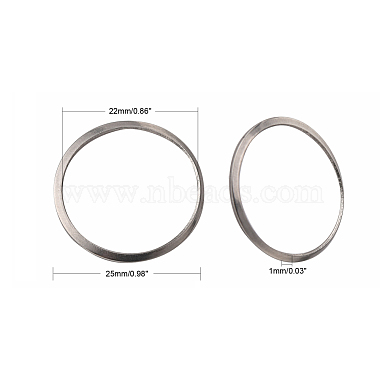 Non-Tarnish 201 Stainless Steel Linking Rings(X-STAS-F192-001P-03)-2