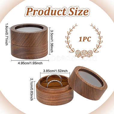 Round Wooden Engagement Ring Boxes(CON-WH0093-03A)-2