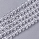 Natural Quartz Crystal Beads Strands(G-F596-44-3mm)-1