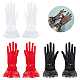 3 Pairs 3 Color Flower Pattern Lace Gloves(AJEW-GA0006-17)-1