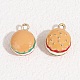 Hamburger Alloy Enamel Charms(ENAM-P264-01B-G)-1