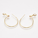 Brass Hoop Earrings Findings(X-KK-S348-406A)-2