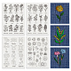 4 feuilles de 11.6x8.2 pouces de motifs de broderie au bâton et au point(DIY-WH0455-044)-1