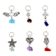 6 Sets 6 Styles Chakra Natural & Synthetic Mixed Stone Chips Alloy Pendants(FIND-FH0006-29)-1