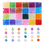 720Pcs 24 Colors Transparent Acrylic Beads, Round, Mixed Color, 8x7mm, Hole: 2mm, about 30pcs/color(MACR-CJ0001-17)
