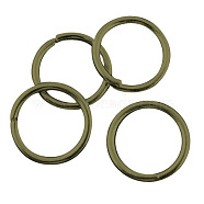 Iron Jump Rings, Open Jump Rings, Cadmium Free & Nickel Free & Lead Free, Antique Bronze, 12x1.2mm, Inner Diameter: 9.6mm, about 800pcs/500g(IFIN-ZX011-AB-NF)