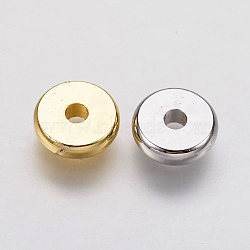 Brass Spacer Beads, Donut, Mixed Color, 8x2mm, Hole: 2mm(KK-F730-01)