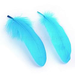 Goose Feather Costume Accessories, Dyed, Deep Sky Blue, 160~215x36~47mm(FIND-Q044-08)