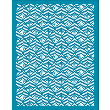 Silk Screen Printing Stencil, for Painting on Wood, DIY Decoration T-Shirt Fabric, Rhombus Pattern, 100x127mm