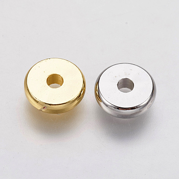Brass Spacer Beads, Donut, Mixed Color, 8x2mm, Hole: 2mm