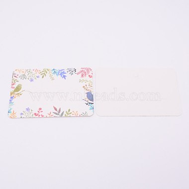 白い段ボール製のヘアクリップディスプレイカード(DIY-WH0209-19)-1