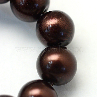 Baking Painted Pearlized Glass Pearl Round Bead Strands(X-HY-Q330-8mm-40)-3