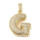 Brass Micro Pave Cubic Zirconia Pendants(KK-E061-03G-07)-1