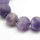 Frosted Natural Amethyst Round Bead Strands(G-M064-12mm-13)-2