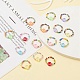 Glass Seed & Acrylic Smiling Face Beaded Stretch Ring(RJEW-JR00575)-2