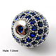Brass Cubic Zirconia Beads(X-ZIRC-D009-03P)-2