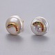 Natural Pearl Stud Earrings(EJEW-L231-03G)-1