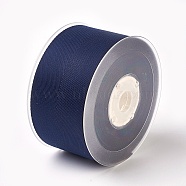 Rayon and Cotton Ribbon, Twill Tape Ribbon, Herringbone Ribbon, Prussian Blue, 1 inches(25mm), about 50yards/roll(45.72m/roll)(SRIB-F007-330-25mm)