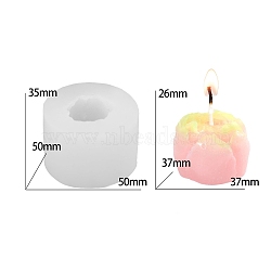 DIY Silicone Candle Molds, Resin Casting Molds, For UV Resin, Epoxy Resin Jewelry Making, White, 5x3.5cm(PW-WG68043-02)