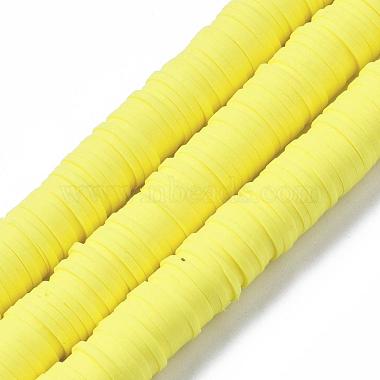 Yellow Disc Polymer Clay Beads