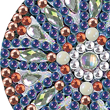 акриловые бриллиантовые плоские круглые подвесные брелоки(PW-WG62905-01)-4