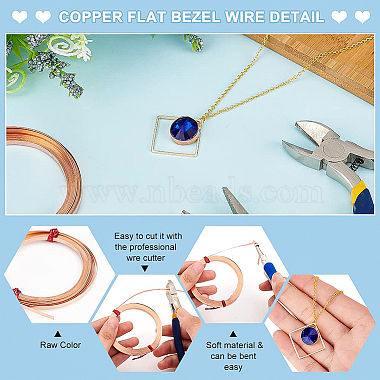Copper Flat Bezel Wire(CWIR-WH0016-02A)-4