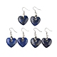 boucles d'oreilles pendantes en lapis-lazuli teinté naturel(EJEW-F343-D07)-1