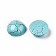 Accessoires d'artisanat teints turquoise synthétique pierres précieuses cabochons de dôme dos plat (X-TURQ-S266-16mm-01)-3