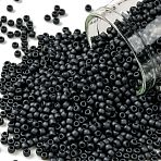 TOHO 11/0 Round Beads, Japanese Seed Beads, (611) Matte Color Opaque Gray, 2.2mm, Hole: 0.8mm, about 5555pcs/50g(SEED-XTR11-0611)