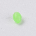 Plastic Luminous Glow Fishing Beads, Oval Beads Fishing Lures, Fishing Tackle Tools, Lawn Green, 4x3mm, Hole: 0.8mm, 100pcs/bag(FIND-WH0075-40A)