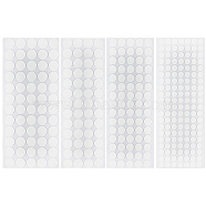 CHGCRAFT 0.25MM Plastic Stickers, DIY Craft Supplies, Flat Round, Clear, 1.2~2.5x0.15cm, 654pcs/bag(DIY-CA0004-23)
