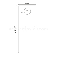 PVC Doorplates, Matte, Rectangle, White, 236x89x0.38mm, Hole: 33mm(AJEW-WH0013-17B)