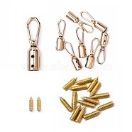 Alloy Swivel Clasps, Swivel Snap Hook, with Iron Screw Nail, Light Gold, 45x12x11mm, Hole: 8.5mm(PALLOY-Z003-04G)