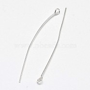 925 Sterling Silver Eye Pin, Silver, 20x3mm, Pin: 0.5mm, about 333pcs/20g(STER-F018-02G)
