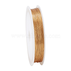 Elite Eco-Friendly Copper Wire, Round, Long-Lasting Plated, Real 18K Gold Plated, 28 Gauge(0.3mm), 100m/set(CWIR-PH0002-08A)