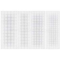 CHGCRAFT 0.25MM Plastic Stickers, DIY Craft Supplies, Flat Round, Clear, 1.2~2.5x0.15cm, 654pcs/bag(DIY-CA0004-23)