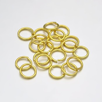 Brass Open Jump Rings, Golden, 18 Gauge, 6x1mm, Inner Diameter: 4mm, about 6755pcs/500g