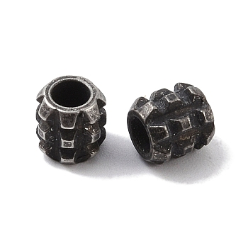 316 Surgical Stainless Steel Beads, Column, Antique Silver, 5.5x5.5mm, Hole: 3mm