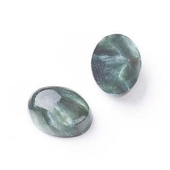Natural Seraphinite Cabochons, Oval, 8x6x3~4mm