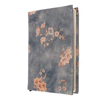 Flower Pattern Polyester Fiber Book Cover, Rectangle, 210x160x8mm