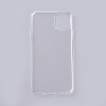 Transparent DIY Blank Silicone Smartphone Case, Fit for iPhone11ProMax(6.5 inch), For DIY Epoxy Resin Pouring Phone Case, White, 16x8x0.9cm