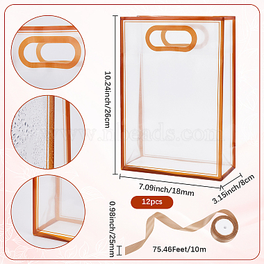 12Pcs Rectangle Plastic Gift Bags(ABAG-SP0001-07B)-2