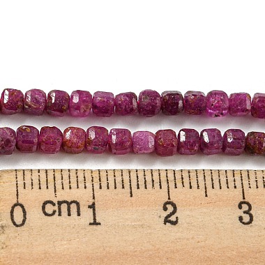 brins de perles de rubis naturels(G-P457-B01-36B)-4