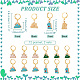 Alloy Ename Frog & Dinosaur Pendant Locking Stitch Markers(HJEW-AB00029)-2