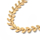 bracelet chaînes à maillons épis de blé en émail(BJEW-P271-02G-03)-3