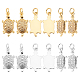 SUPERFINDINGS 12Pcs 2 Colors Brass Micro Pave Clear Cubic Zirconia Pendants(ZIRC-FH0001-29)-1