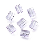Glass Imitation Austrian Crystal Beads, Rectangle, Faceted, Lavender, 8x6.5x4mm, Hole: 1.2mm(GLAA-P071-01A-04)
