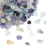 Natural Fluorite Chip Beads, No Hole/Undrilled, 5~10.5x5~7x2~4mm(X-G-M364-05)