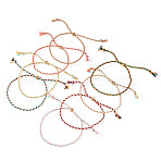 16Pcs 8 Style Macrame Cotton Cord Bracelets Making, Mixed Color, 5-3/4 inch(14.6cm)(BJEW-TAC0058)